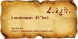 Landesman Ábel névjegykártya